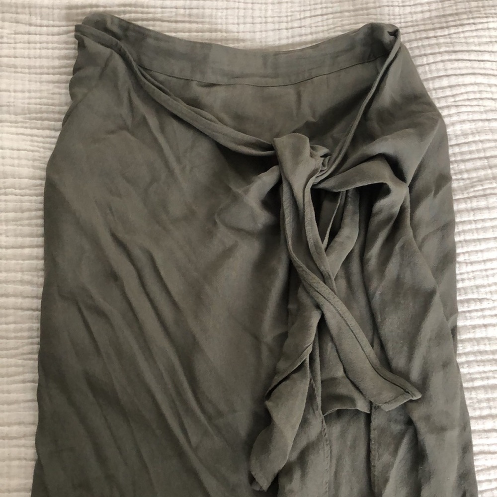 Linen wrap skirt